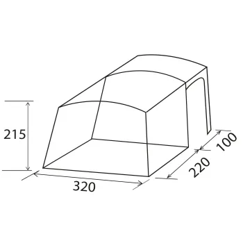Vorzelt Aerotech Trails, 180 - 220 cm
