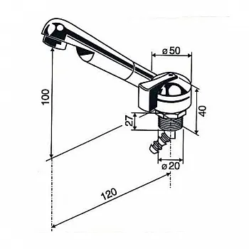 Wasserhahn Keramik Mono - weiß, SB-verpackt