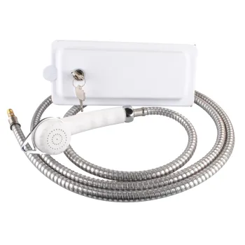 Wassersteckdose mit Schloss, anthrazit