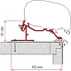 Adapter Caravan Roof - 425 cm
