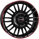 Aluminiumfelge CW3 für Fiat Ducato mit Light-Chassis, black glossy red ring, 7,5 x 18