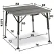 Campingtisch Elùtop ComPack Square, 80 cm