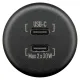 Einbauladegerät Dual USB-C 2 x 30 W, schwarz