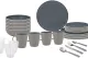 Geschirrset Trilogy Dark, 36-teilig
