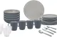Geschirrset Trilogy Grey, 36-teilig
