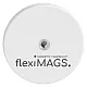 Magnet rund flexiMAGS - flexiMAG-66, 2er Set weiß