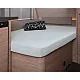 Molton-Stretch Schonbezug 137 x 195 (110 / 90) cm für französisches Bett im Wohnwagen -