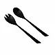 Salatbesteck Elegant - 2-teilig, schwarz