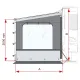 Seitenwand Side W Pro Shade CaravanStore XL, links