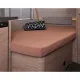 Spannbettlaken, 137 x 195 (110 / 90) cm für französisches Bett im Wohnwagen, hellbraun