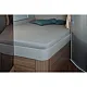 Spannbettlaken 142 x 195 (158 / 42) cm für französisches Bett im Reisemobil, silber -