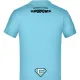 T-Shirt 'Campen ist meine Superpower', Hellblau, Größe 122/128