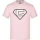 T-Shirt 'Campen ist meine Superpower', Rosa, Größe 110/116