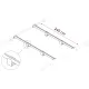 Tragestange Fixing Bar Rail, Länge 245 cm