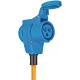 Verlängerungskabel Camping CEE-CEE/Schuko, 1,5 m orange