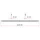 Verstärkungsprofil Fixing-Bar CB, silber, l:240 cm, 2er-Set