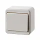 Wippschalter Aufputz - Wechselschalter, weiß glänzend