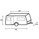 Wohnwagen-Schutzhülle Design 12M, 450 cm, 400 cm