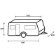 Wohnwagen-Schutzhülle Design 12M, 600 cm, 550 cm