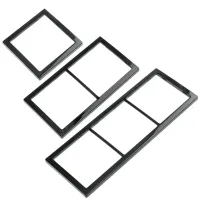 Abdeckrahmen schwarz hochglänzend, 3-fach