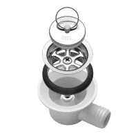 Ablaufarmatur gewinkelt