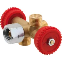 Abzweigventil, G 1/4 LH-ÜM x 3 x G 1/4 LH-KN