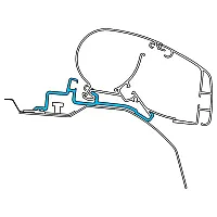 Adapter für Fiat Ducato H2 ab Bj. 2006/07 mit Skyroof zu Markisen Dometic PR 2000 -