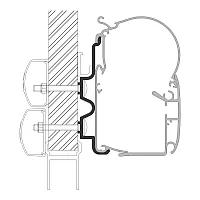 Adapter für Hymer Camp zu Markisen Dometic Serie 1, Länge 3 m -