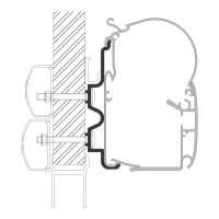Adapter für Hymer Camp zu Markisen Dometic Serie 1, 5,50 m