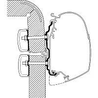 Adapter für Hymer Exsis / Hymer Camp ab Bj. 2012 zu TO Serie 5, Länge 3 m -