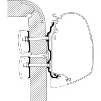 Adapter für Hymer Exsis / Hymer Camp ab Bj. 2012 zu TO Serie 5 und 8, 4,50 m