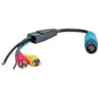 Adapter Monitor, 6-polige Schraubkupplung auf Cinch-Stecker