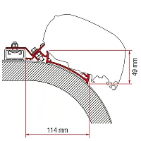 Adapter Rapido Distinction - Markisenadapter F80/65