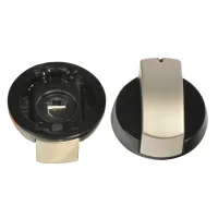 Bedienknopf neu für Dometic-Kocher, schwarz/silber, groß, 1 Stück