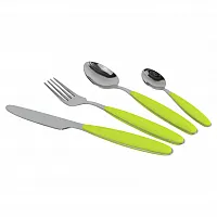 Besteckset Grey Line - 16-teilig, lime
