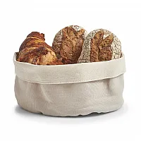 Brotbeutel rund - 12 x 20 cm, beige