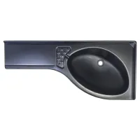 Eckwaschbecken, Ablage links schwarz