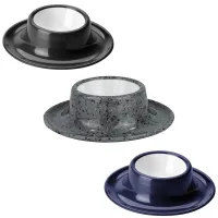 Eierbecher Solid Line, schwarz, 4er-Set