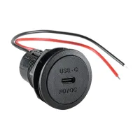 Einbausteckdose USB-C 12 - 24 V DC mit integriertem Spannungswandler, USB-C