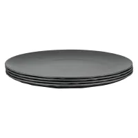 Flacher Teller CLUB PLATE 260, grau 4er-Set