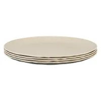 Flacher Teller CLUB PLATE 260, sand 4er-Set