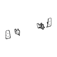 Frontblendenendkappen TO 8000 anthrazit, Satz links und rechts -