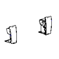 Frontblendenendkappen TO 4900 weiß, Satz links und rechts