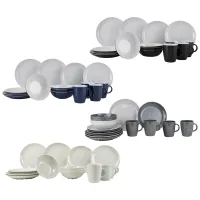 Geschirrset Solid Line, granitgrau