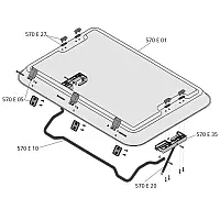 Glas komplett mit Anbauteilen