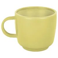 Henkelbecher Cappuccino, gelb