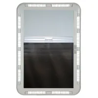 Innenrahmen kpl. mit Anbauteilen (Rollo + Lüftungsgitter), grau