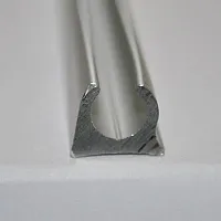 Keder-Profilschiene - einfach silber mit Kedereinzug ohne Nut