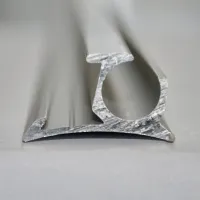 Keder-Profilschiene gebogen 5 m, silber