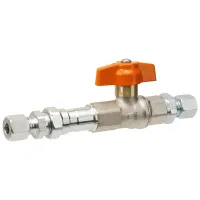 Kugelhahn mit TAE PS 5 bar, bds. RVS 8